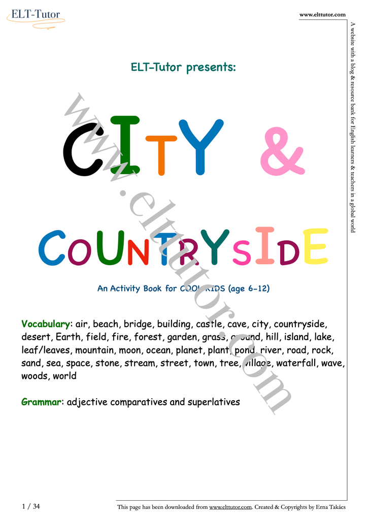 ELT-Tutor Activity Booklet - City_Countryside - screenshot1.webp