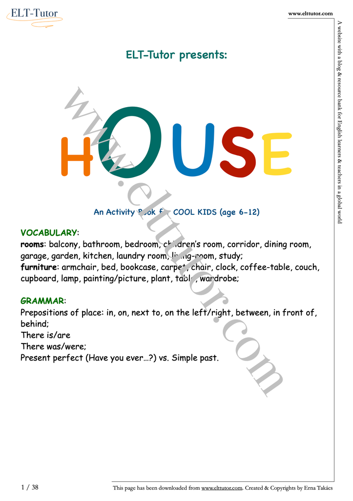 ELT-Tutor Activity Booklet - House - screenshot1.webp