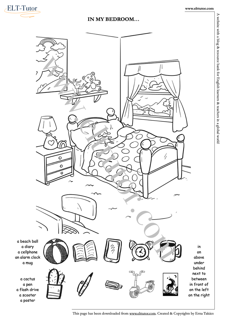 A1 - Prepositions of place - bedroom - screenshot.webp