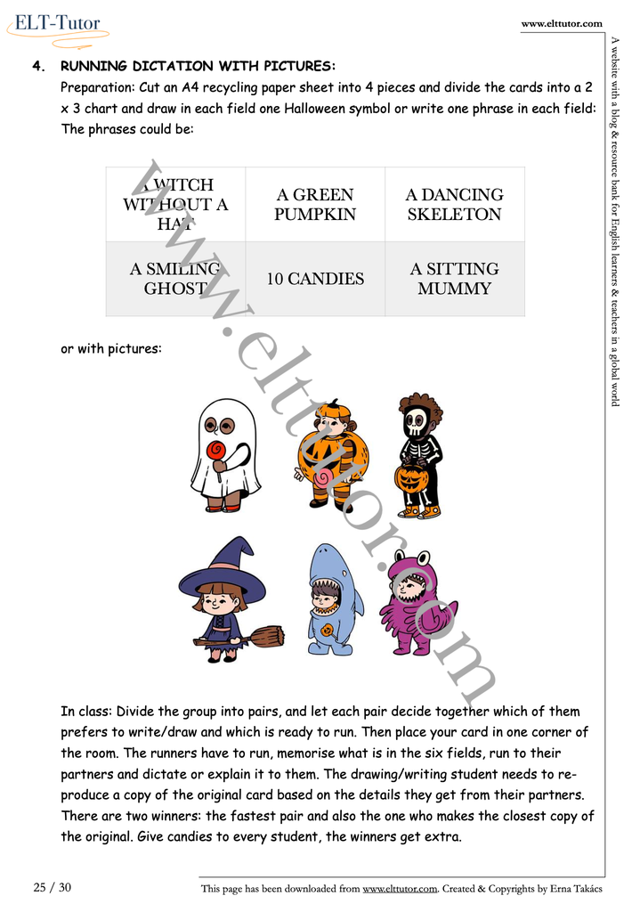 ELT-Tutor Activity Booklet - Halloween for pre-teens and teens - screenshot4.webp