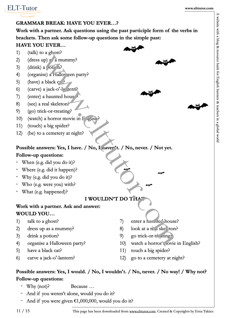 ELT-Tutor Activity Booklet - Halloween for adults - screenshot3.webp
